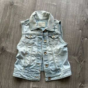 Light-Wash Denim Vest
